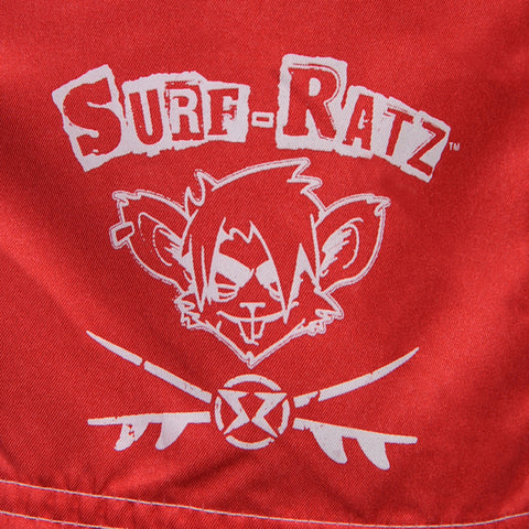 Surf Ratz Panel Board Shorts – Red/Black