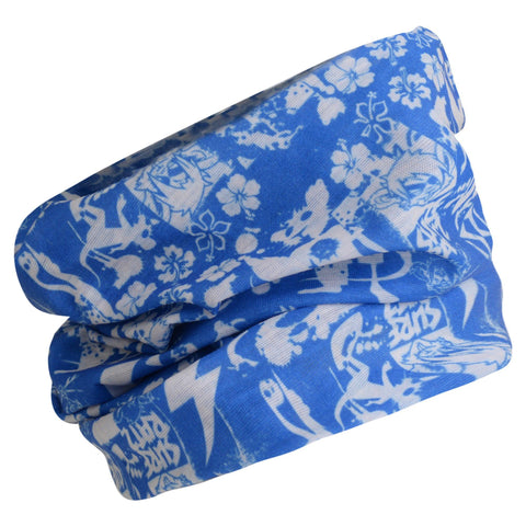 SuperGrunge UV Protection Bandana – Blue/Ivory