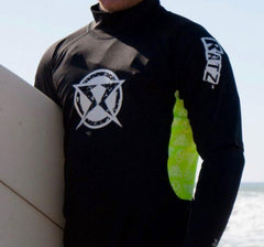 Surf Ratz Adult Surfing Rash Guard Shirt – Black & Yellow